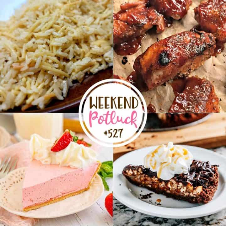 Featured recipes include: Strawberry Jell-O Pie, Garlic Rice Pilaf, Gooey Chocolate Caramel Fantasy and Slow Cooker Country Style Ribs.