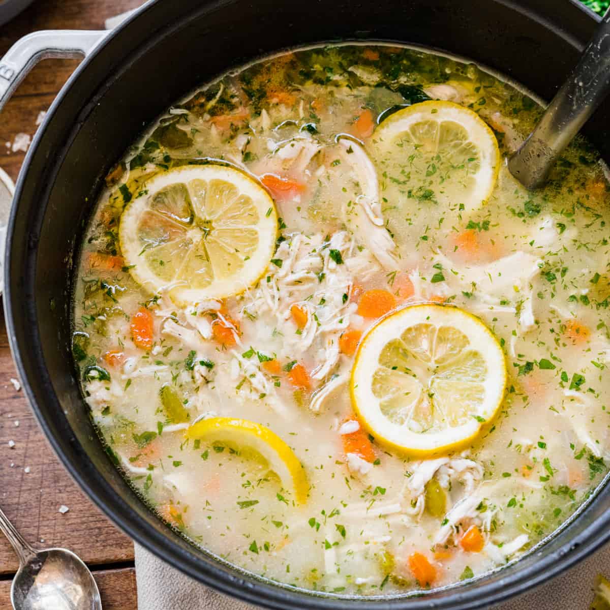 Lemon Chicken Soup with Rice