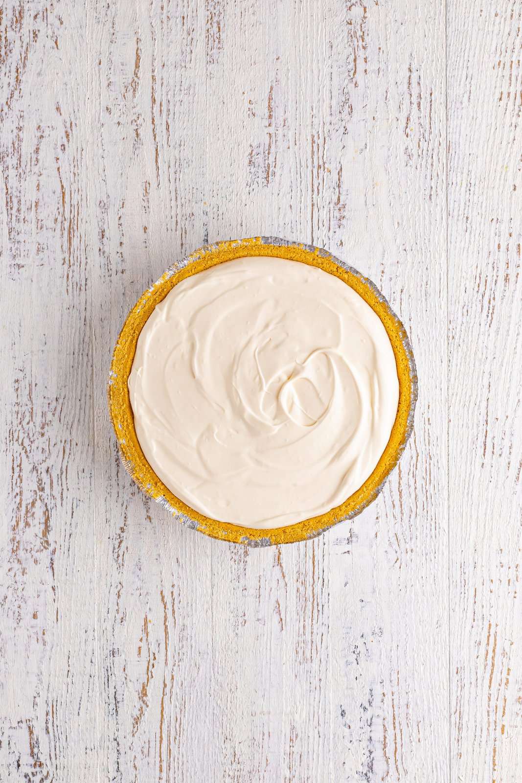 A lemonade pie with a cool whip topping.