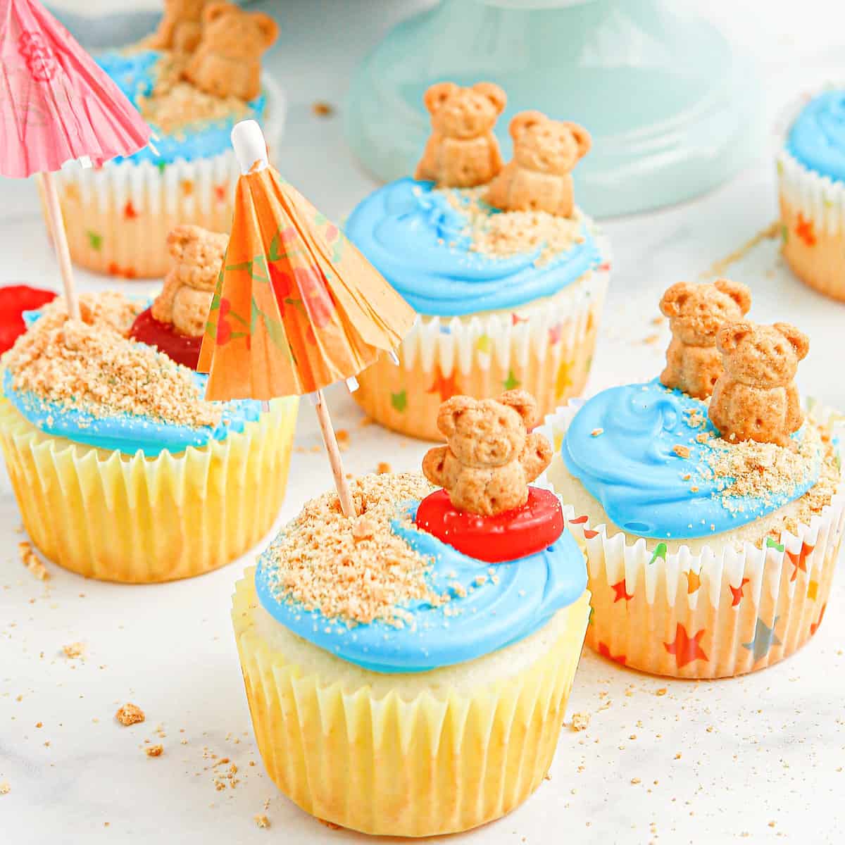 Beach Party Cupcakes
