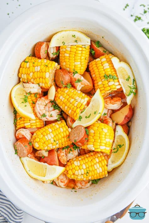 A container of Shrimp Boil.