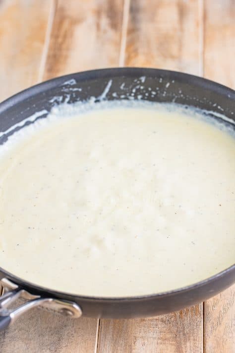 A mixture of flour, heavy cream, melted butter and spices.