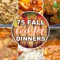 From hearty slow cooker soups to comforting pot roast dinners, there are plenty of crock pot recipes to choose from on this list of 75 Fall Crock Pot Dinners!