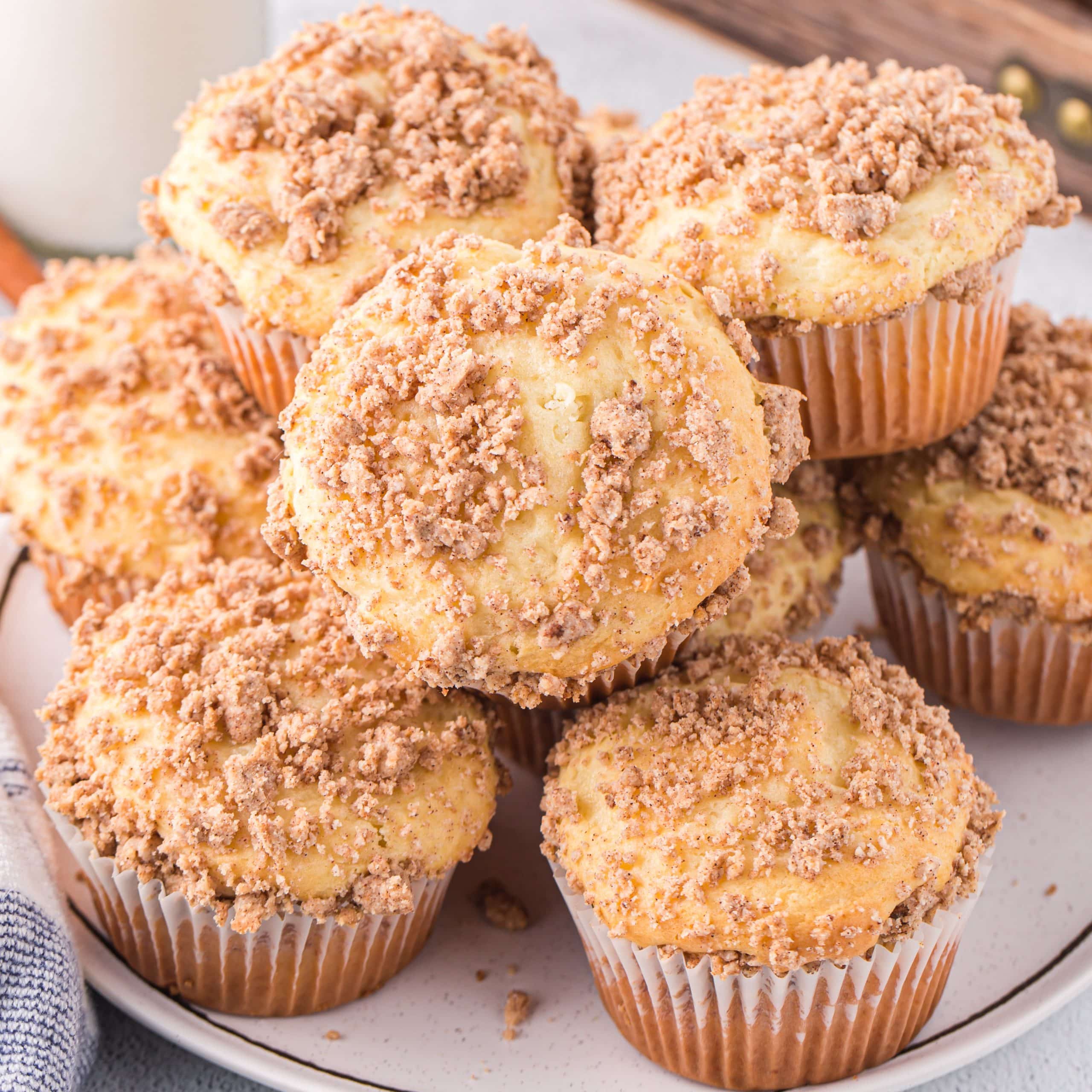 Cinnamon Streusel Muffins (made with cake mix)