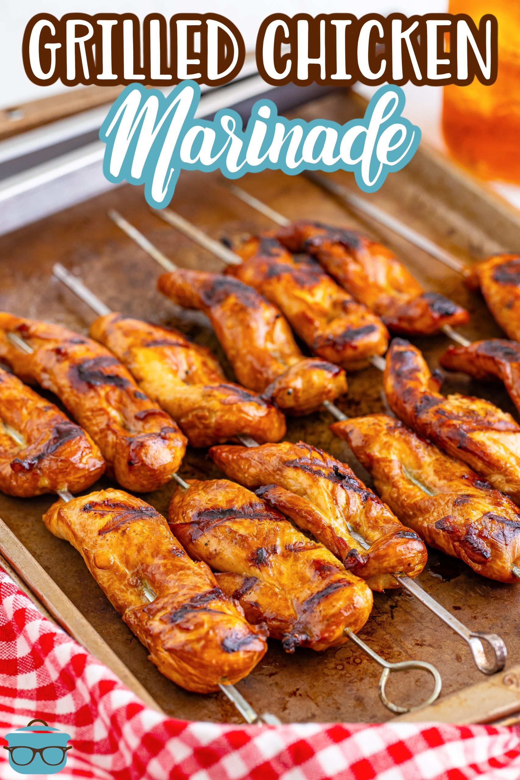 Skewers of marinated Grilled Chicken.