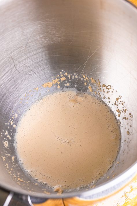 yeast blooming in a bowl.