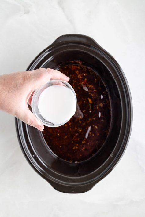 Cornstarch slurry in a small bowl.