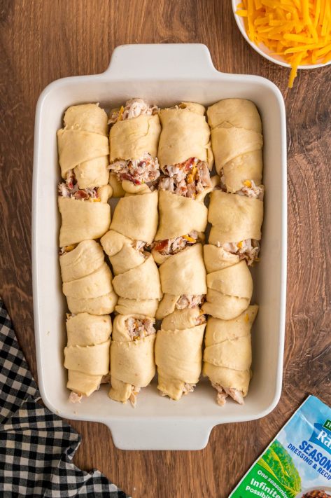 Unbanked stuffed Chicken Crescent Rolls.
