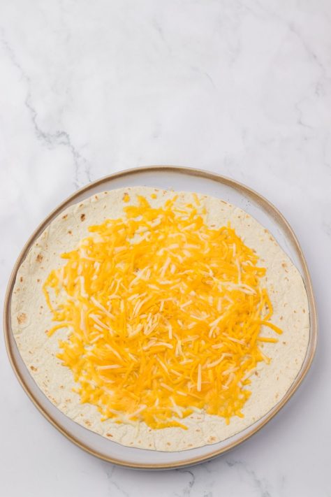 Tortilla with cheese.