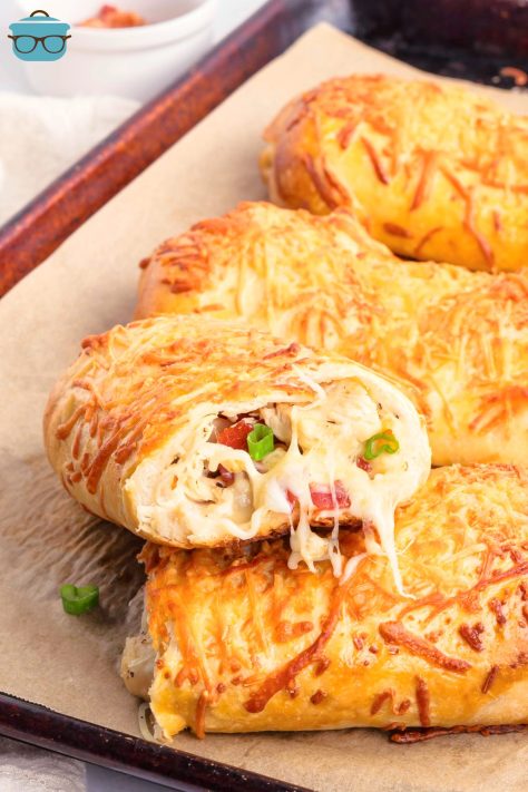 A few pieces of the Costco Chicken Bake copycat recipe.