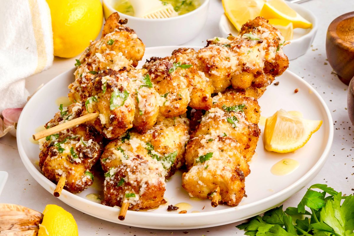 Lemon Garlic Butter Chicken Spiedini - The Country Cook