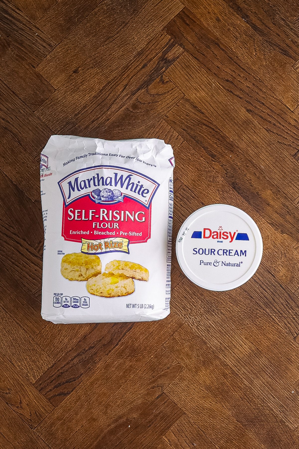 Sour cream and self rising flour.