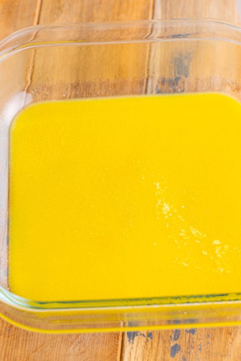 Butter in a dish.