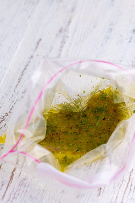 Marinade in a bag.