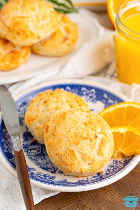 A few Two Things Biscuits on a plate and in a small paper towel.